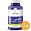 3x Vitakruid Borage Olie 1500mg GLA 300mg uit Plantaardige Bron (60 softgels)