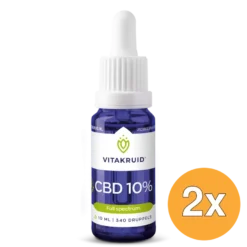 2x Vitakruid CBD Olie 10% Full Spectrum met MCT als Drager (10 ml)