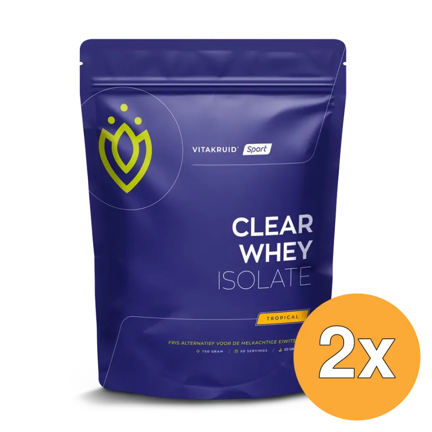2x Vitakruid Clear Whey Isolate – Tropical (750 gr)