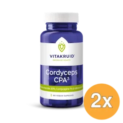 2x Vitakruid Cordyceps CPA3 Mycelium Extract 12:1 (60 vega capsules)