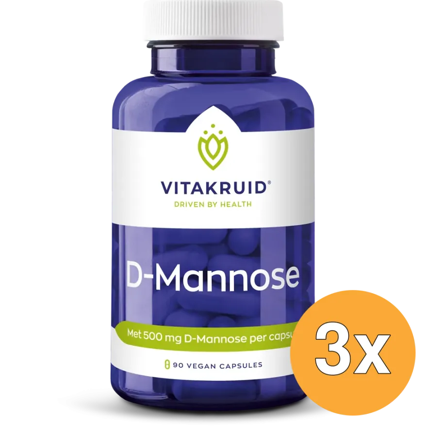 3x Vitakruid D-Mannose 500 (90 vega capsules)