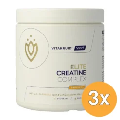 3x Vitakruid Elite Creatine Monohydraat Complex – Tropical (315 gr)