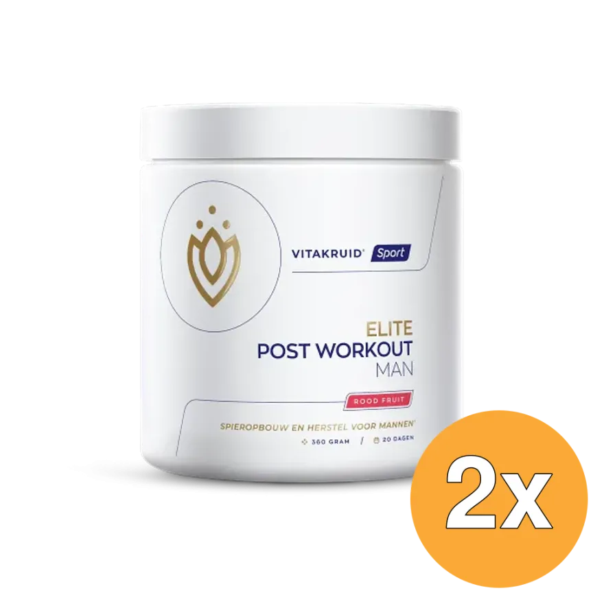 2x Vitakruid Elite Post Workout Man BCAA 4:1:1 & Elektrolyten (360 gr)