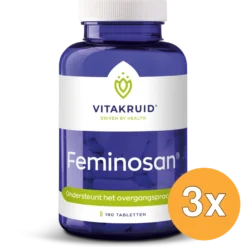 3x Vitakruid Feminosan Overgang Complex Oa Rode Klaver & Hop (180 tabletten)