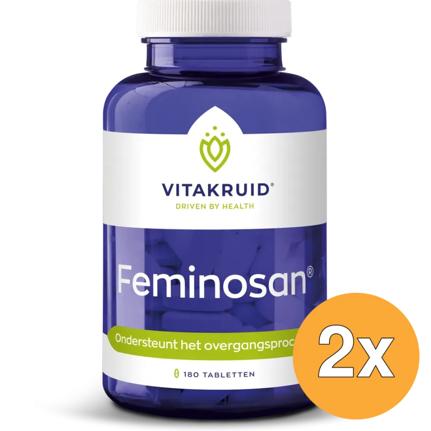 2x Vitakruid Feminosan Overgang Complex Oa Rode Klaver & Hop (180 tabletten)