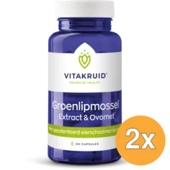2x Vitakruid Groenlipmossel Extract & Ovomet Eierschaalmembraam (90 vega capsules)