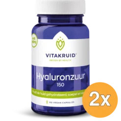 2x Vitakruid Hyaluronzuur 150 Hyamax® met Vitamine C Anti-Aging (60 vega capsules)