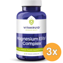 3x Vitakruid Magnesium Elite5 Complex (90 vega capsules)
