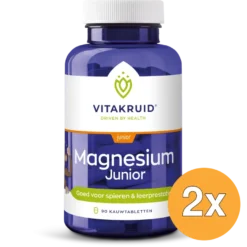 2x Vitakruid Magnesium Junior (90 kauwtabletten)