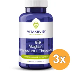 3x Vitakruid Magnesium L-Threonaat (90 vega capsules)