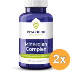 2x Vitakruid Mineralen Complex met 12 Verschillende Mineralen (90 vega capsules)