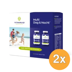 2x Vitakruid Multi Dag & Nacht HD 100% Vegan (2 x 90 tabletten)