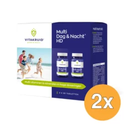 2x Vitakruid Multi Dag & Nacht HD 100% Vegan (2 x 30 tabletten)