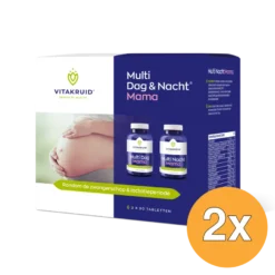 2x Vitakruid Multi Dag & Nacht Mama 100% Vegan (2 x 90 tabletten)