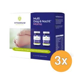 3x Vitakruid Multi Dag & Nacht Mama 100% Vegan (2 x 30 tabletten)