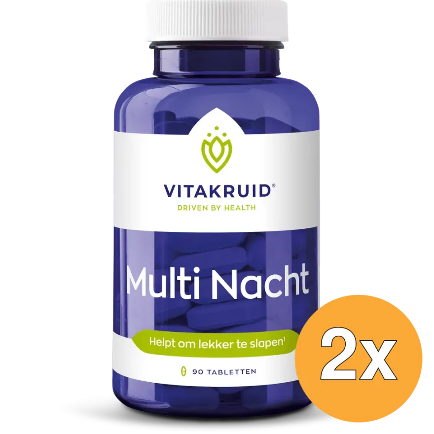 2x Vitakruid Multi Nacht HD 100% Vegan (90 tabletten)