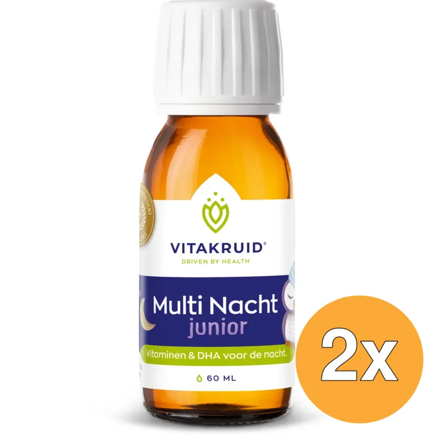 2x Vitakruid Multi Nacht Junior 100% Vegan (60 ml)