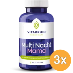 3x Vitakruid Multi Nacht Mama 100% Vegan (90 tabletten)