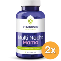 2x Vitakruid Multi Nacht Mama 100% Vegan (90 tabletten)
