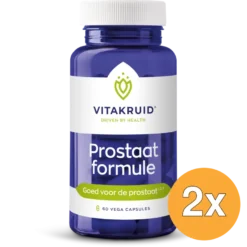 2x Vitakruid Prostaatformule Oa Zaagpalm, Brandnetel & Zink (60 vega capsules)