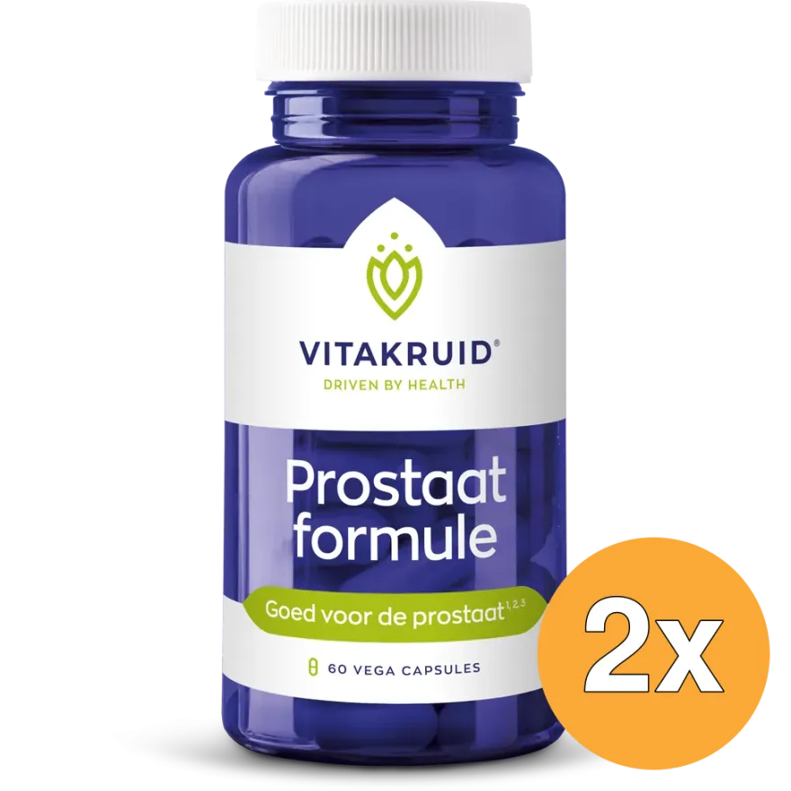 2x Vitakruid Prostaatformule Oa Zaagpalm, Brandnetel & Zink (60 vega capsules)