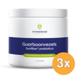 3x Vitakruid Sunfiber Guarboonvezel Prebiotica (450 gr)