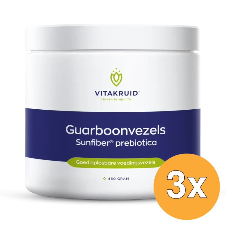 3x Vitakruid Sunfiber Guarboonvezel Prebiotica (450 gr)