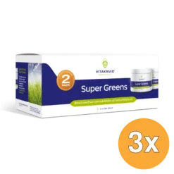 3x Vitakruid Super Greens 2-Pack Probiotica & Enzymen (2 x 220 gr)