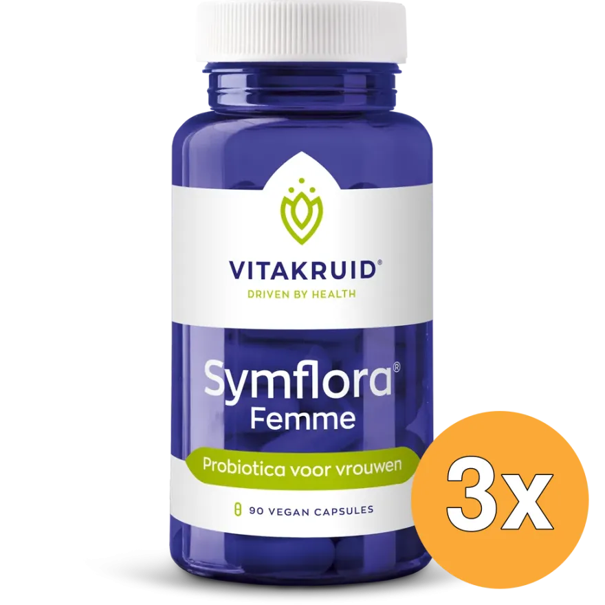 3x Vitakruid Symflora® Femme Probiotica voor Vrouwen (90 vega capsules)