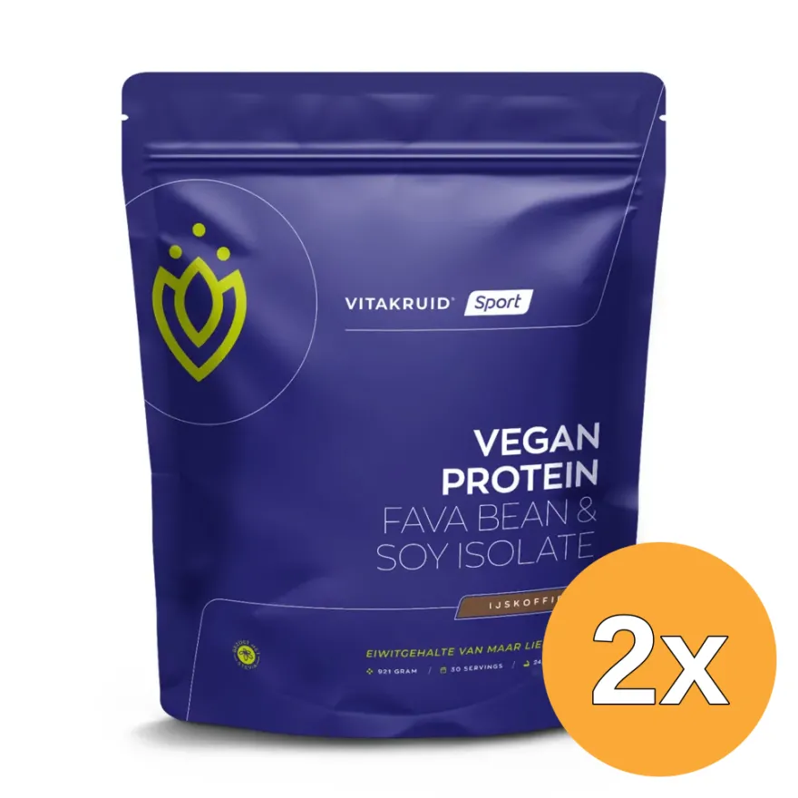2x Vitakruid Vegan Protein – IJskoffie (921 gr)