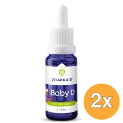 2x Vitakruid Vitamine D Baby Druppels (10 ml)