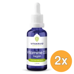2x Vitakruid Vitamine D3 Vegan Vitashine® 5 mcg per Druppel (30 ml)