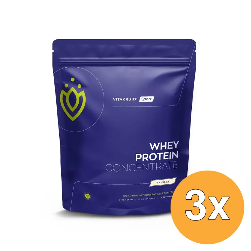 3x Vitakruid Whey Protein Concentrate – Vanille (900 gr)