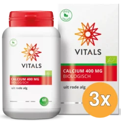 3x Vitals Calcium 400 mg Biologisch (60 capsules)