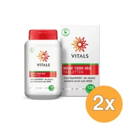 2x Vitals MSM zwavel 1000 mg (120 tabletten)