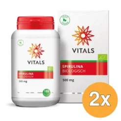 2x Vitals Spirulina 500 mg bio (180 tabletten)