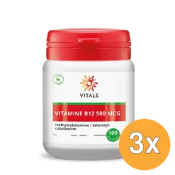 3x Vitals Vitamine B12 500 mcg (100 zuigtabletten)