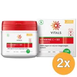 2x Vitals Vitamine C + D3 Gummies (120 gummies)