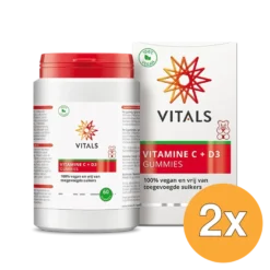 2x Vitals Vitamine C + D3 gummies (60 stuks)