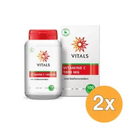 2x Vitals Vitamine C 1000 mg (100 tabletten)