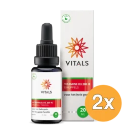 2x Vitals Vitamine D3 druppels (20 ml)