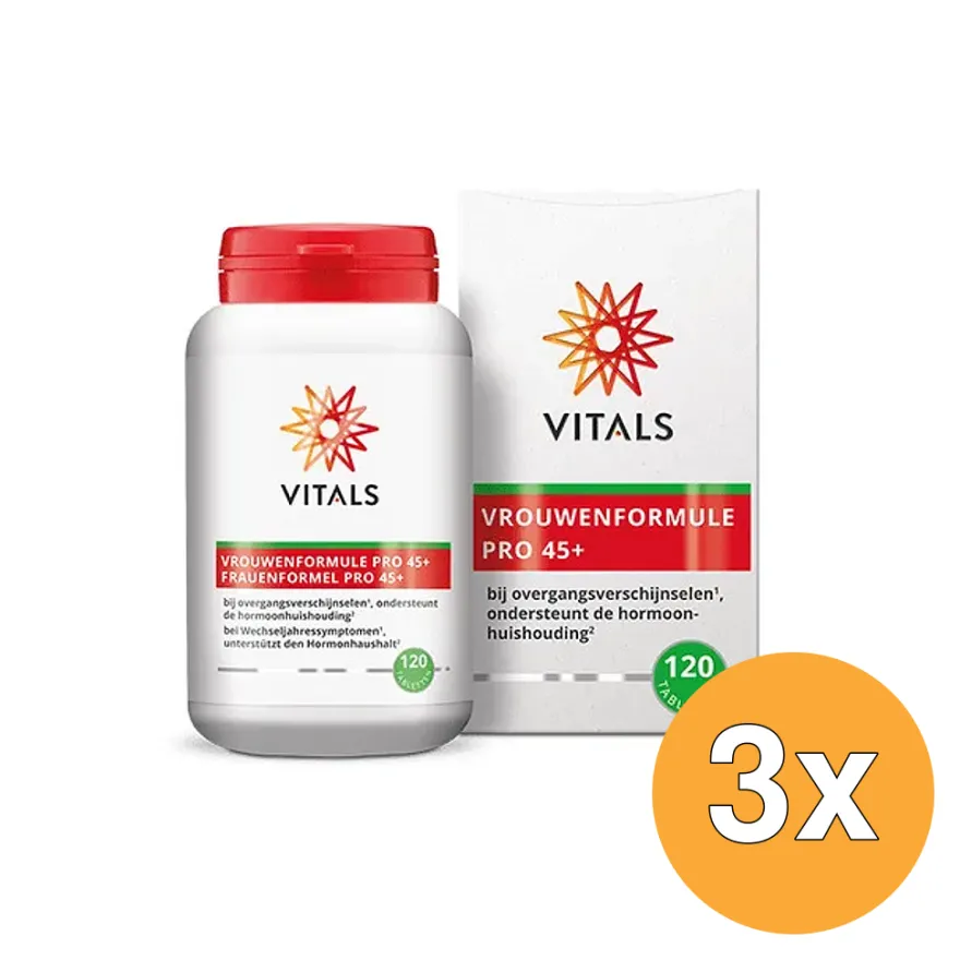 3x Vitals Vrouwenformule pro 45+ (120 tabletten)