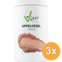 3x Vitiv Appelvezelpoeder (500 gr)
