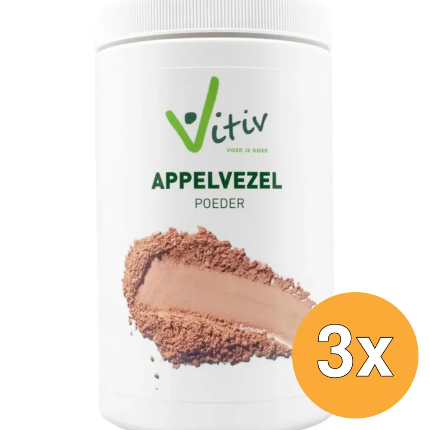 3x Vitiv Appelvezelpoeder (500 gr)