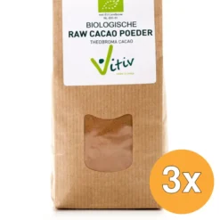 3x Vitiv Cacao Poeder Bio (150 gr)