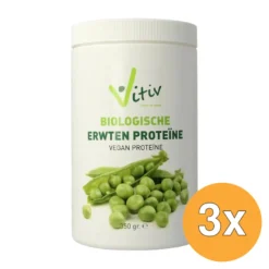 3x Vitiv Erwten Proteine 80% Vegan Bio (350 gr)
