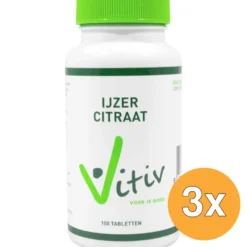 3x Vitiv Ijzer Citraat (100 tabletten)