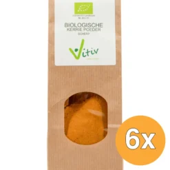 6x Vitiv Kerrie Poeder Scherp Bio (50 gr)