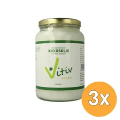 3x Vitiv Kokosolie Extra Virgin Bio (1700 ml)