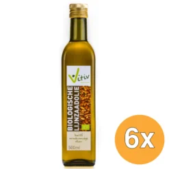 6x Vitiv Lijnzaadolie Bio (500 ml)